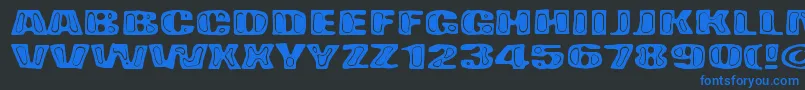 BadPizza Font – Blue Fonts on Black Background