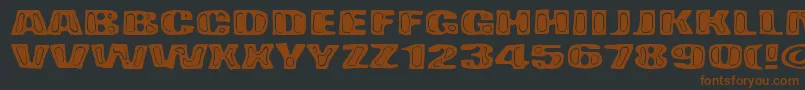 BadPizza Font – Brown Fonts on Black Background