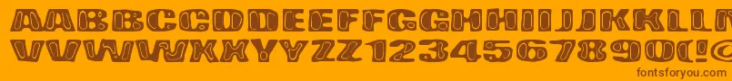 BadPizza Font – Brown Fonts on Orange Background