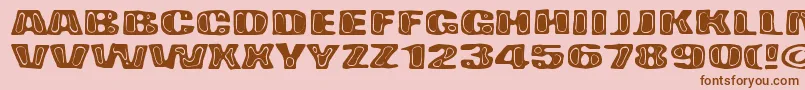BadPizza Font – Brown Fonts on Pink Background