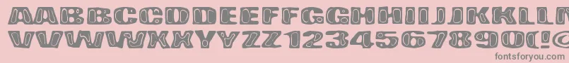 BadPizza Font – Gray Fonts on Pink Background