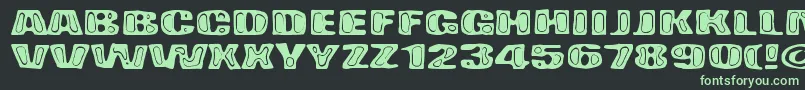 BadPizza Font – Green Fonts on Black Background