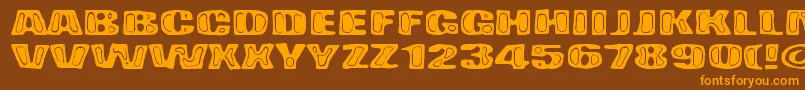 BadPizza Font – Orange Fonts on Brown Background