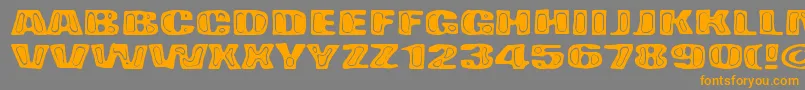 BadPizza Font – Orange Fonts on Gray Background