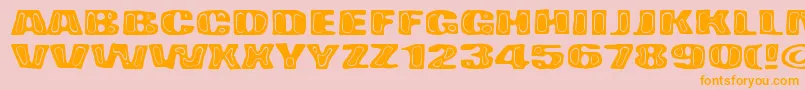 BadPizza Font – Orange Fonts on Pink Background