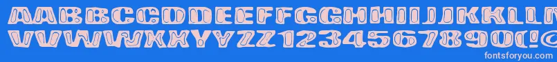 BadPizza Font – Pink Fonts on Blue Background