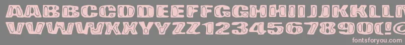 BadPizza-fontti – vaaleanpunaiset fontit harmaalla taustalla