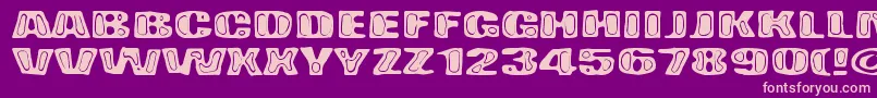 BadPizza Font – Pink Fonts on Purple Background