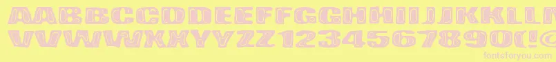 BadPizza Font – Pink Fonts on Yellow Background