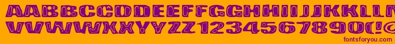 BadPizza Font – Purple Fonts on Orange Background