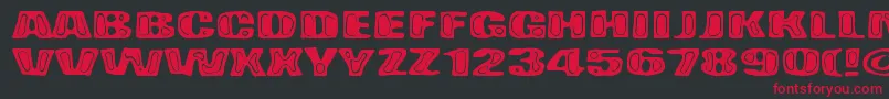 BadPizza Font – Red Fonts on Black Background