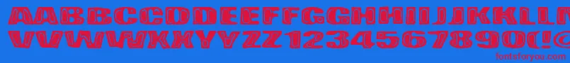 BadPizza Font – Red Fonts on Blue Background