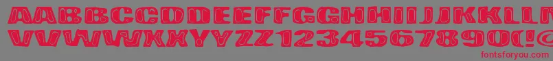 BadPizza Font – Red Fonts on Gray Background