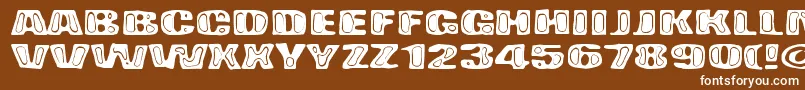 BadPizza Font – White Fonts on Brown Background