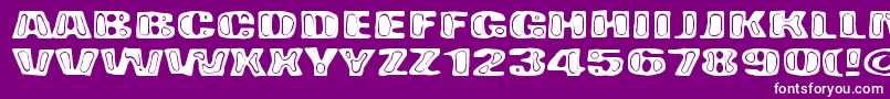 BadPizza Font – White Fonts on Purple Background