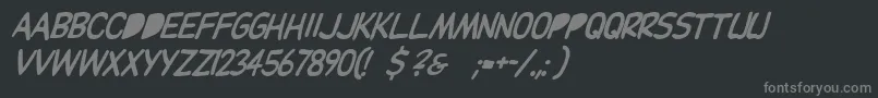 fuente Dupuyballoonitalic – Fuentes Grises Sobre Fondo Negro