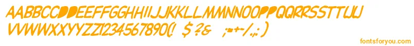 Dupuyballoonitalic Font – Orange Fonts on White Background