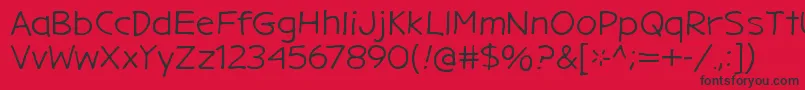 GargleExRg Font – Black Fonts on Red Background