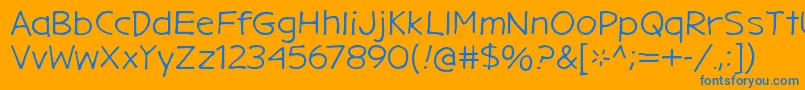 GargleExRg Font – Blue Fonts on Orange Background