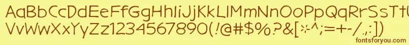 Fonte GargleExRg – fontes marrons em um fundo amarelo