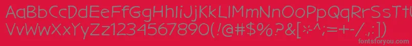 GargleExRg-Schriftart – Graue Schriften auf rotem Hintergrund