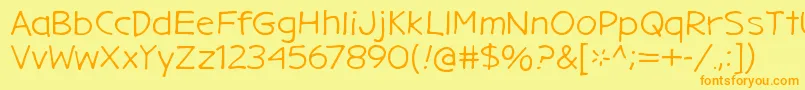 GargleExRg Font – Orange Fonts on Yellow Background