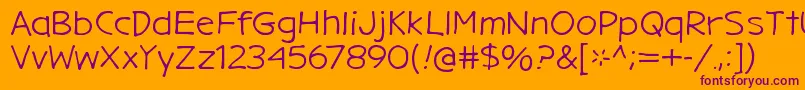 GargleExRg-Schriftart – Violette Schriften auf orangefarbenem Hintergrund