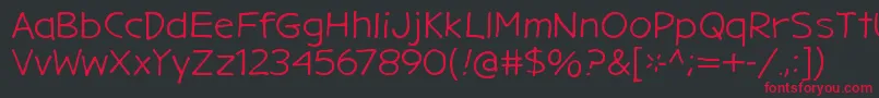 GargleExRg Font – Red Fonts on Black Background