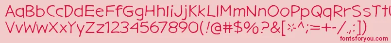 GargleExRg Font – Red Fonts on Pink Background