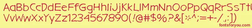 GargleExRg Font – Red Fonts on Yellow Background
