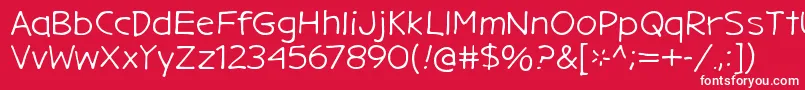 GargleExRg Font – White Fonts on Red Background