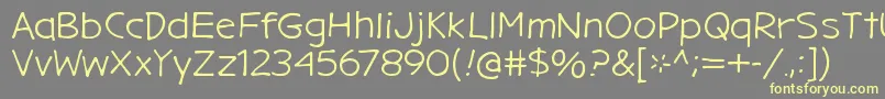 GargleExRg Font – Yellow Fonts on Gray Background