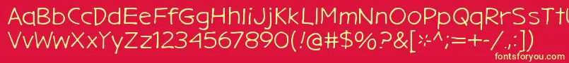 GargleExRg Font – Yellow Fonts on Red Background