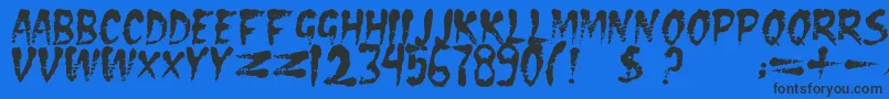 Dseraserc Font – Black Fonts on Blue Background