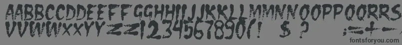 Dseraserc-Schriftart – Schwarze Schriften auf grauem Hintergrund