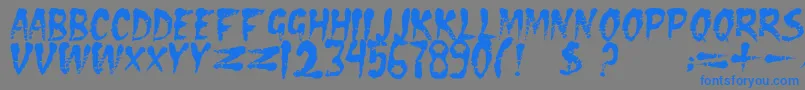 Dseraserc Font – Blue Fonts on Gray Background