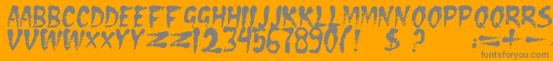 Dseraserc Font – Gray Fonts on Orange Background