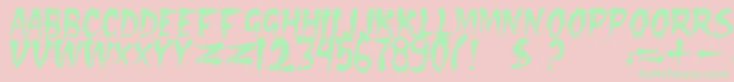 Dseraserc Font – Green Fonts on Pink Background