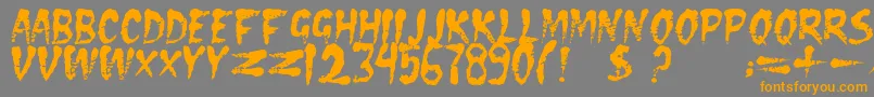 Dseraserc Font – Orange Fonts on Gray Background