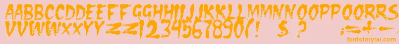 Dseraserc Font – Orange Fonts on Pink Background