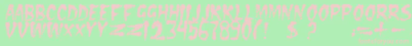 Dseraserc Font – Pink Fonts on Green Background
