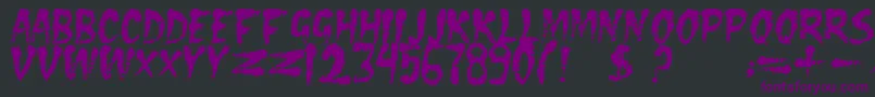 Dseraserc Font – Purple Fonts on Black Background