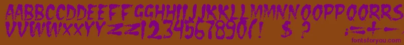 Dseraserc Font – Purple Fonts on Brown Background