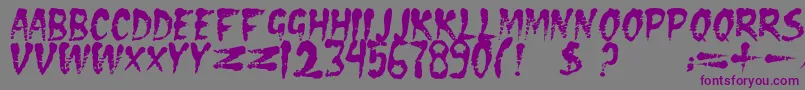Dseraserc-Schriftart – Violette Schriften auf grauem Hintergrund