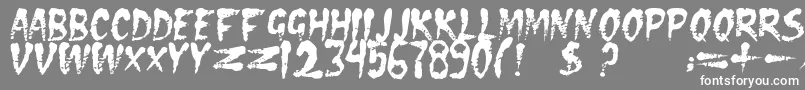 Dseraserc-Schriftart – Weiße Schriften auf grauem Hintergrund