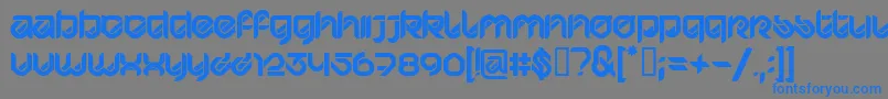 HypdBdBardustRemix3 Font – Blue Fonts on Gray Background