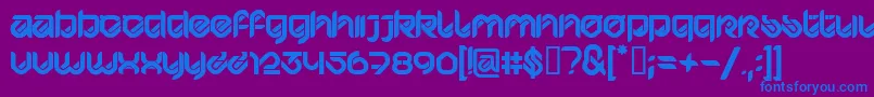 HypdBdBardustRemix3 Font – Blue Fonts on Purple Background