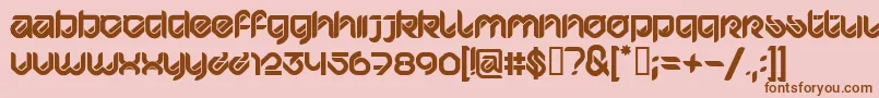 HypdBdBardustRemix3 Font – Brown Fonts on Pink Background