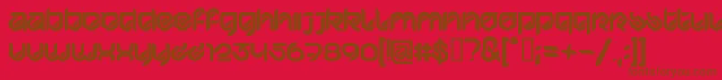 HypdBdBardustRemix3 Font – Brown Fonts on Red Background