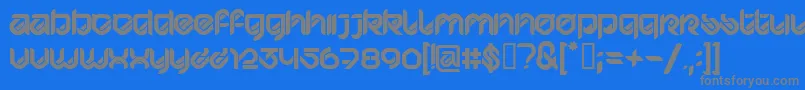 HypdBdBardustRemix3 Font – Gray Fonts on Blue Background